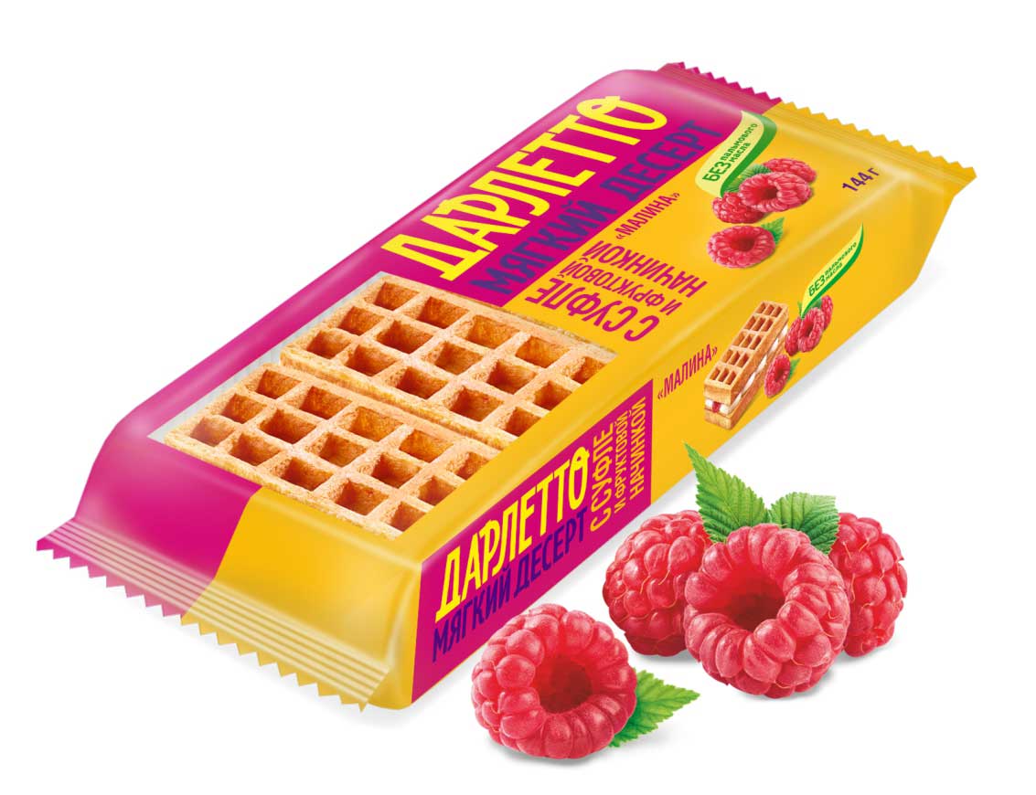 Мягкий десерт с суфле и фруктовой начинкой «Малина» 144 г