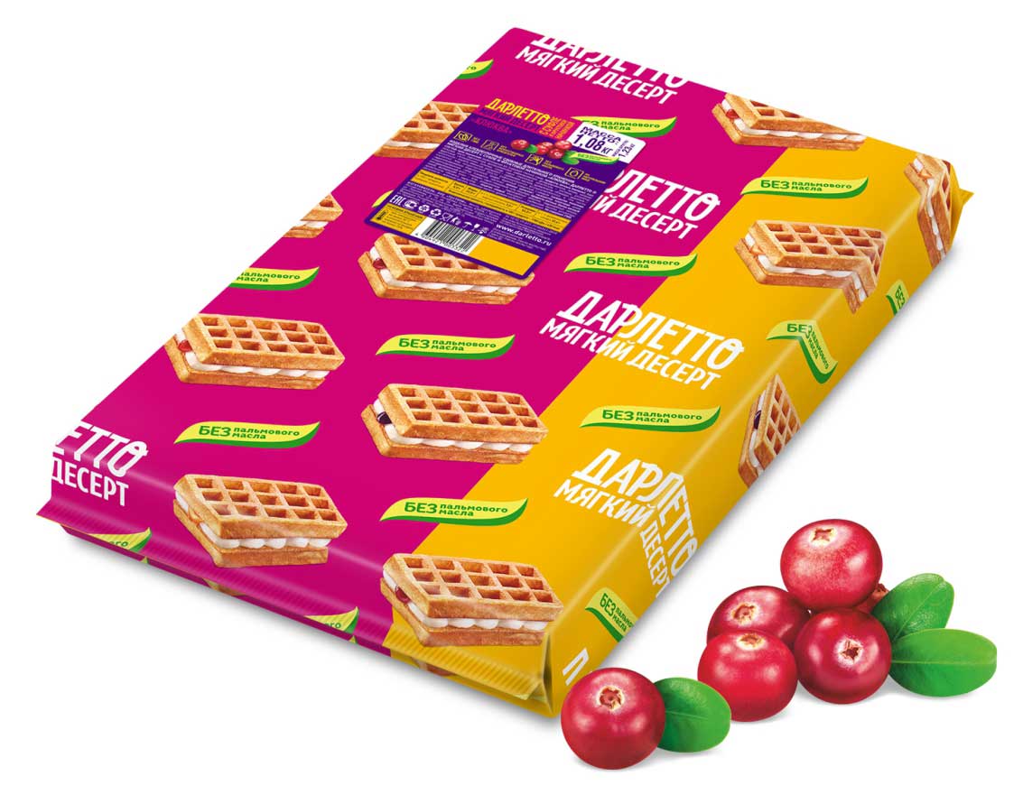 Мягкий десерт с суфле и фруктовой начинкой «Клюква» 1,08 кг