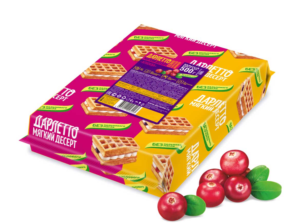 Мягкий десерт с суфле и фруктовой начинкой «Клюква» 500 г