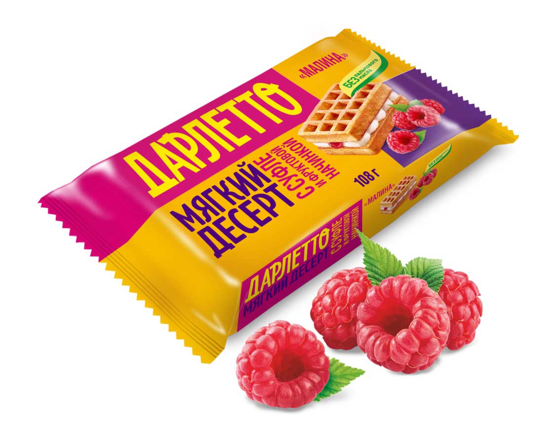 Мягкий десерт с суфле и фруктовой начинкой «Малина» 108 г