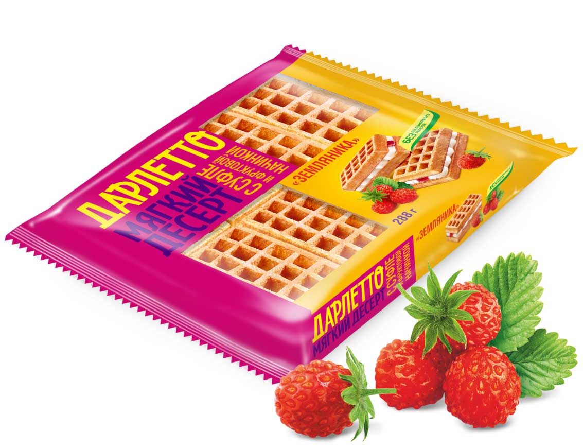 Мягкий десерт с суфле и фруктовой начинкой «Земляника» 288 г