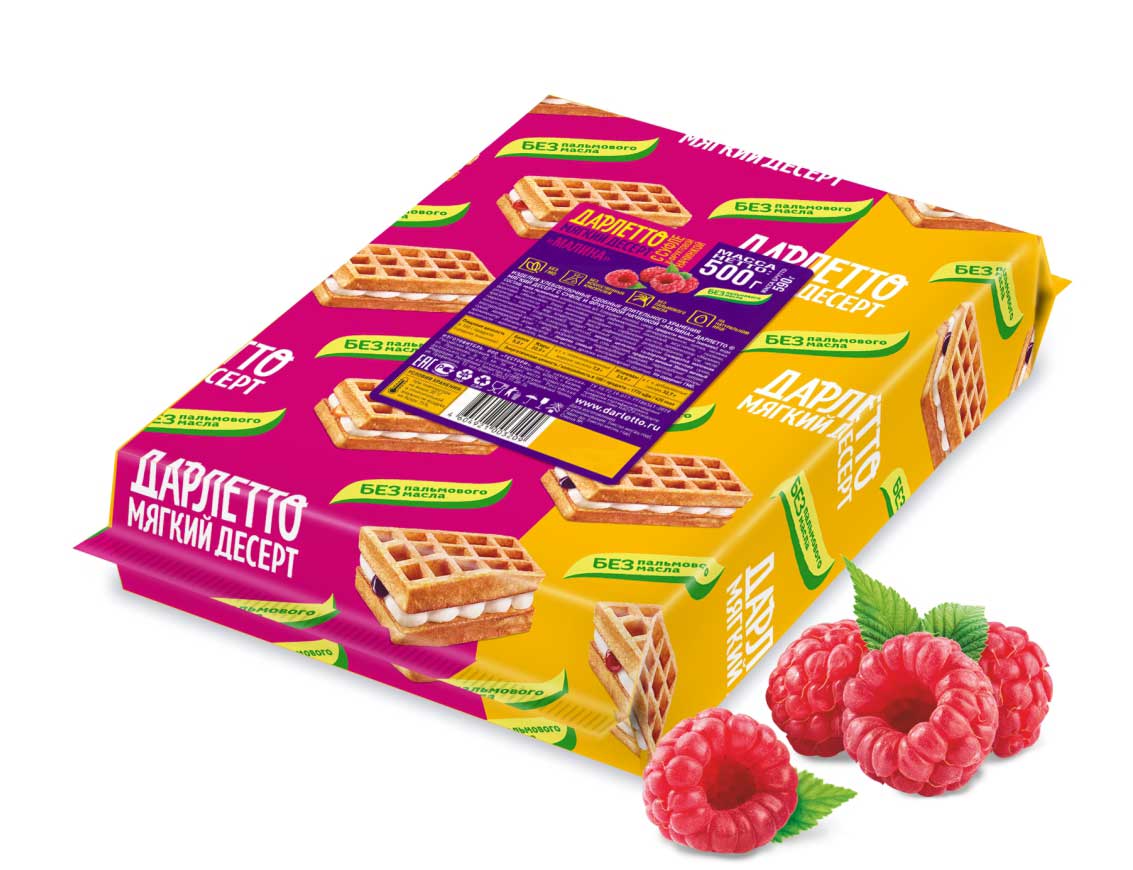 Мягкий десерт с суфле и фруктовой начинкой «Малина» 500 г