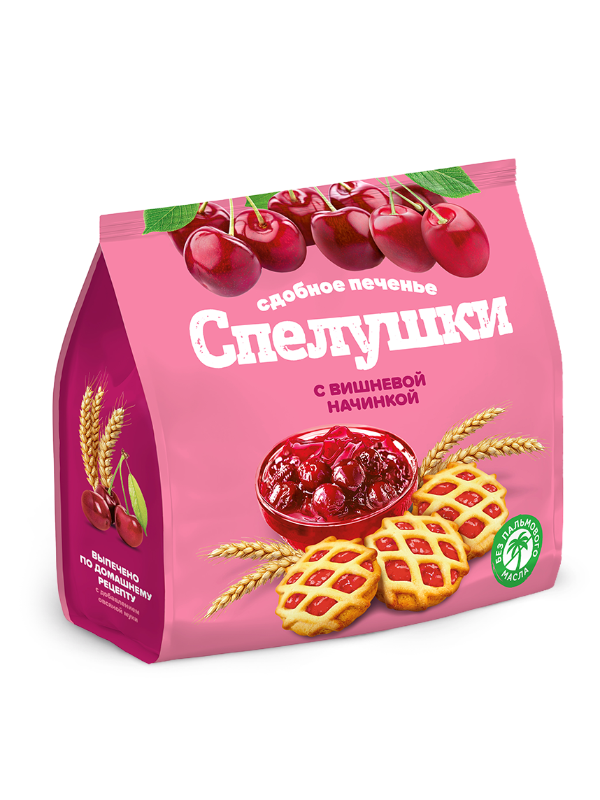 Сдобное печенье «Спелушки» с вишневой начинкой 350 г