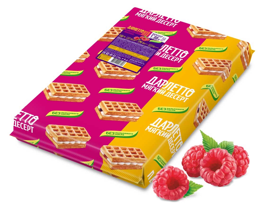 Мягкий десерт с суфле и фруктовой начинкой «Малина» 1,08 кг