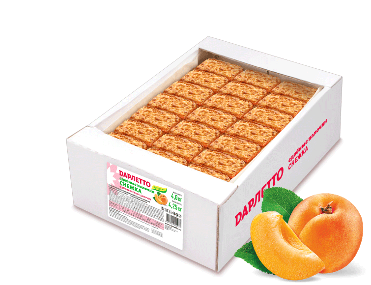 Сдобные палочки СНЕЖКА с абрикосовым джемом 4 кг